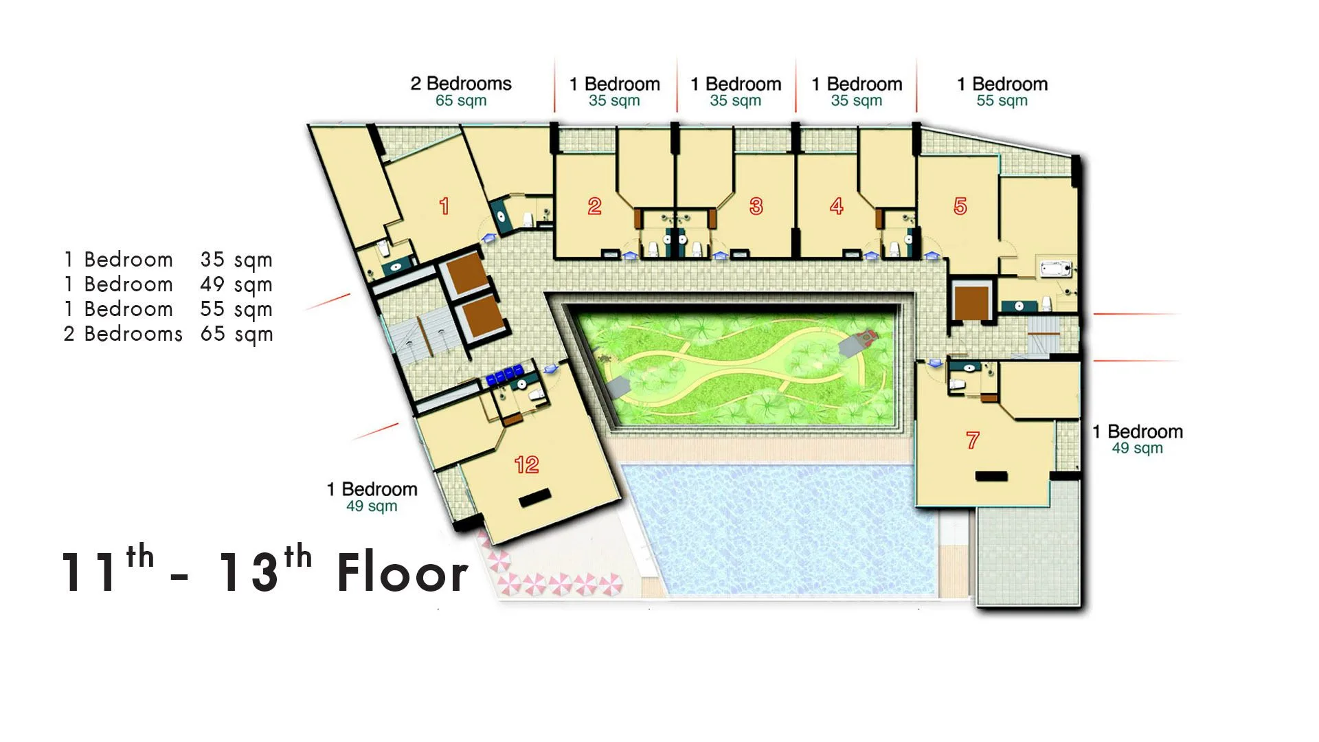 11th-13th floor