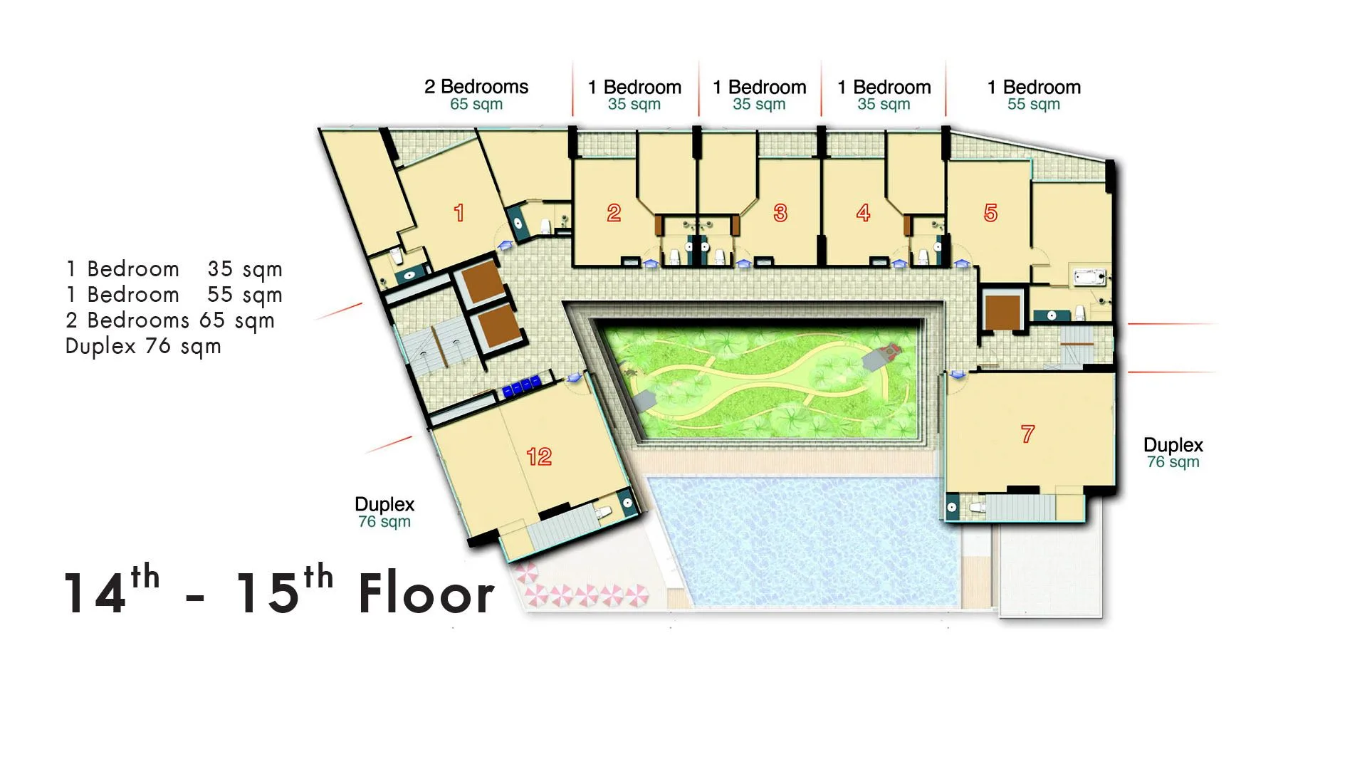 14th-15th floor