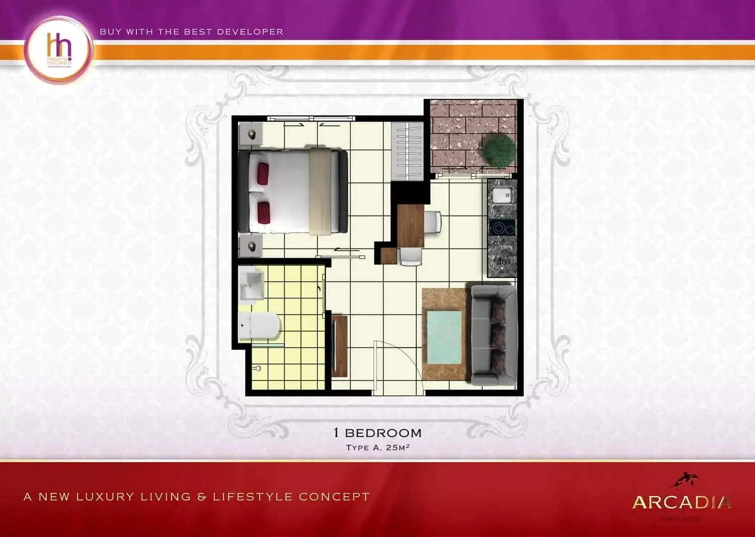 One Bedroom (25 m²)