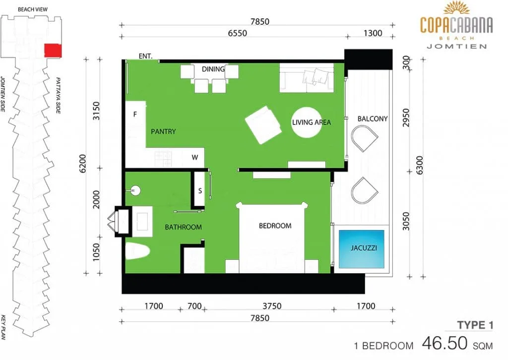 One Bedroom (47 m²)