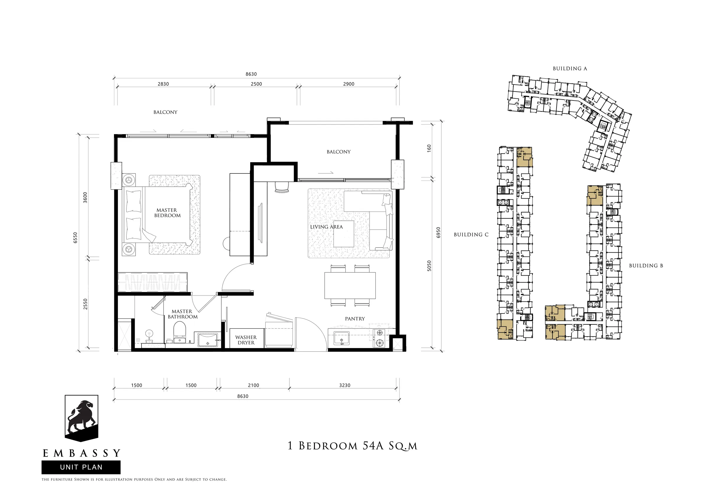 One Bedroom (54 m²)