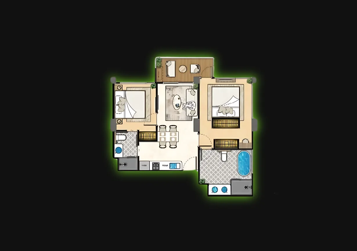 2 Bedroom (65 m²)