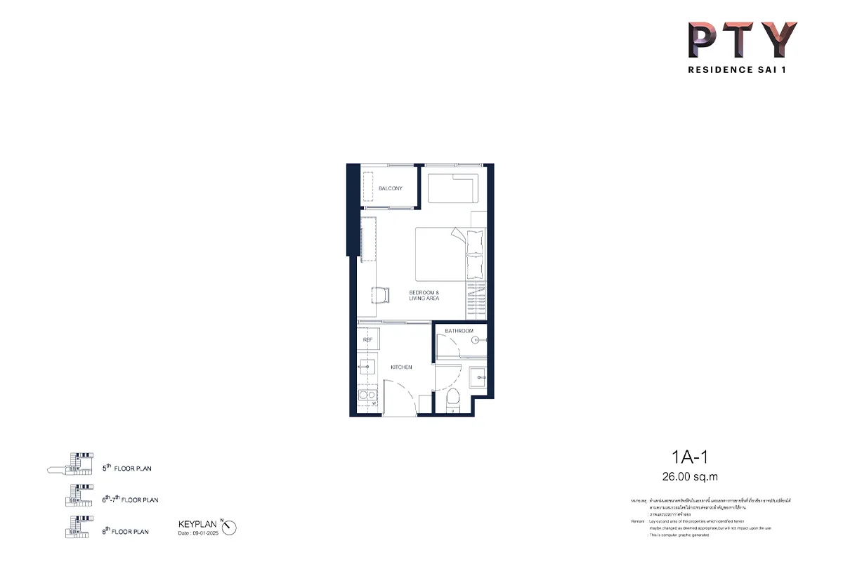 One Bedroom (26 m²)