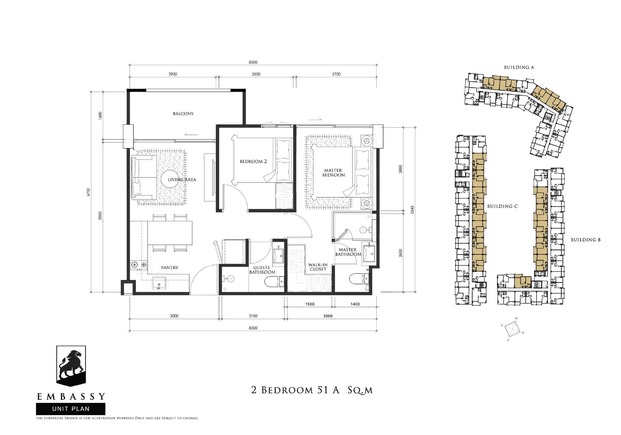 Two Bedroom (52 m²)