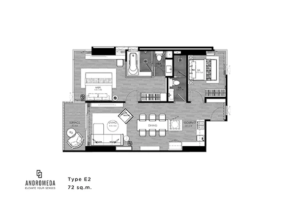 Two Bedroom (72 m²)