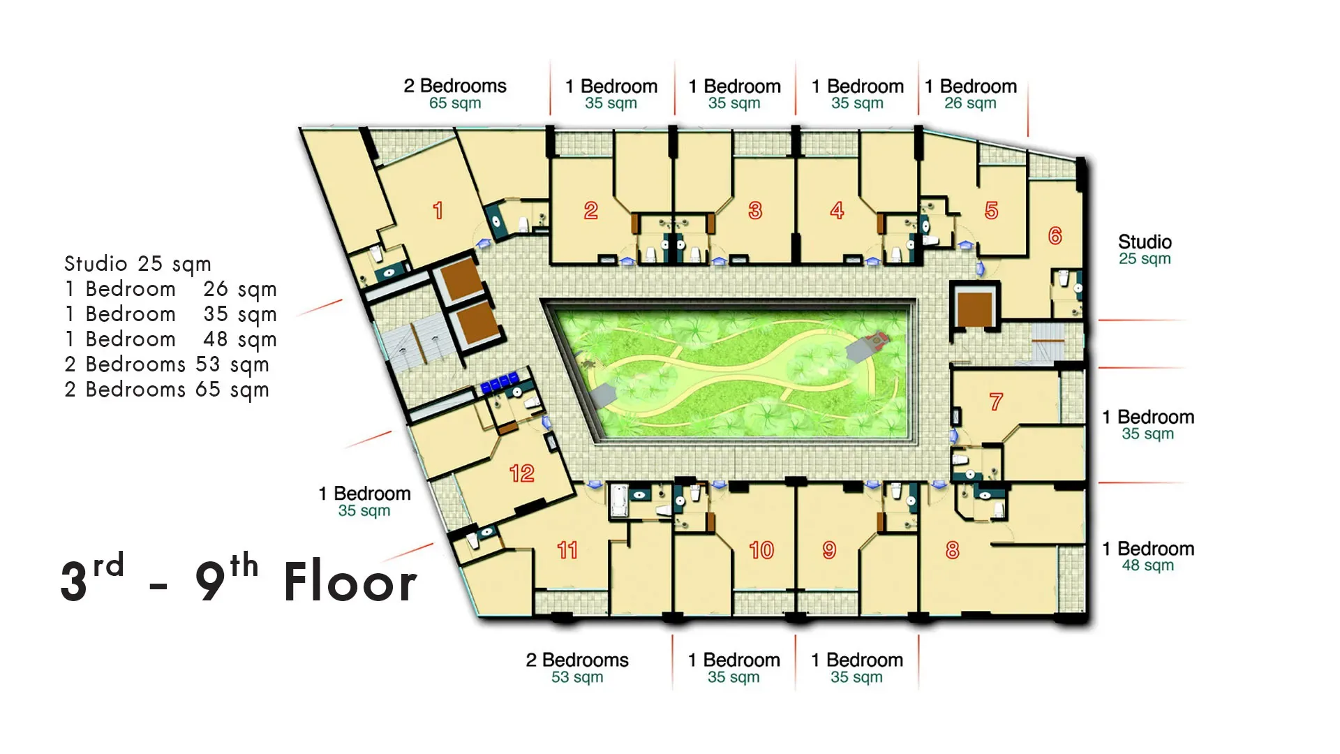 3rd-9th floor
