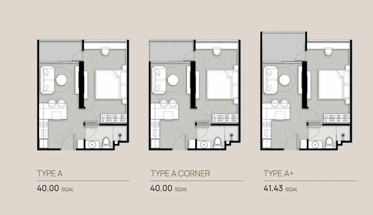 1 Bedroom (40 m²)