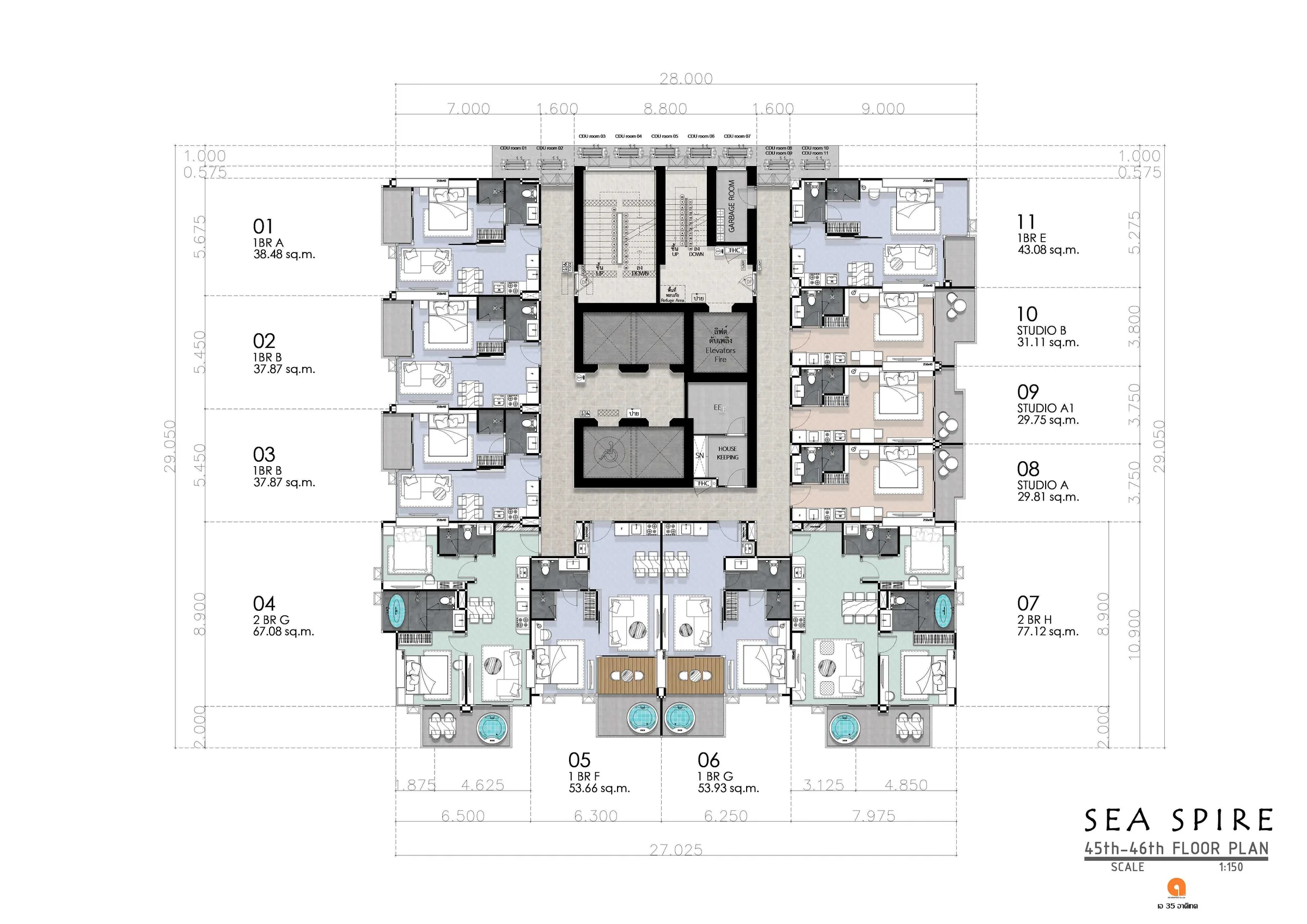 45th-46th floor