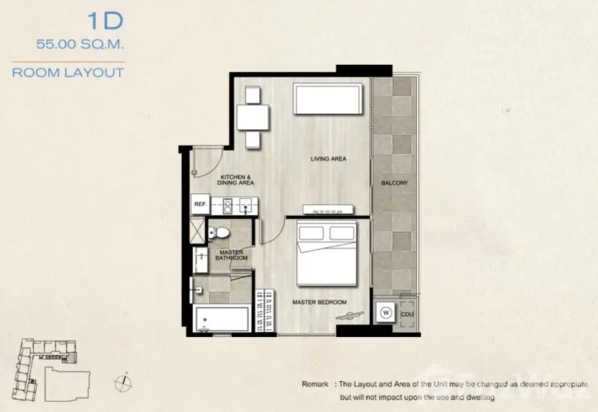 One Bedroom (55 m²)
