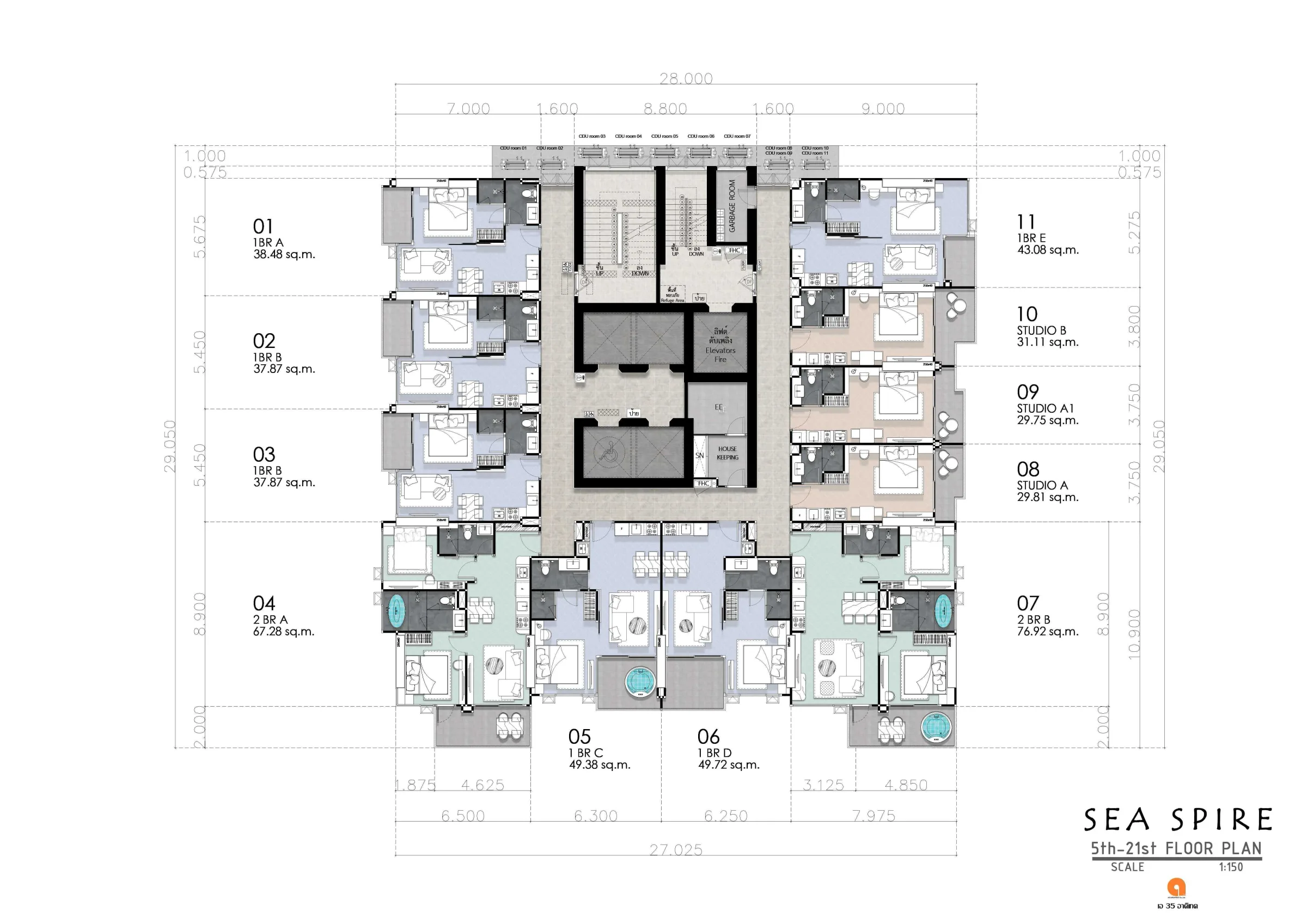 5th-21st floor