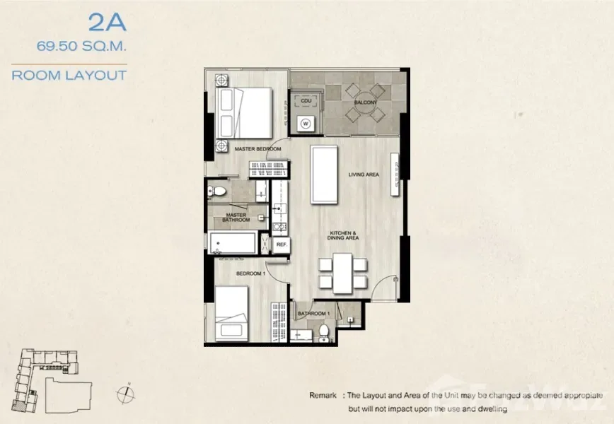Two Bedroom (70 m²)