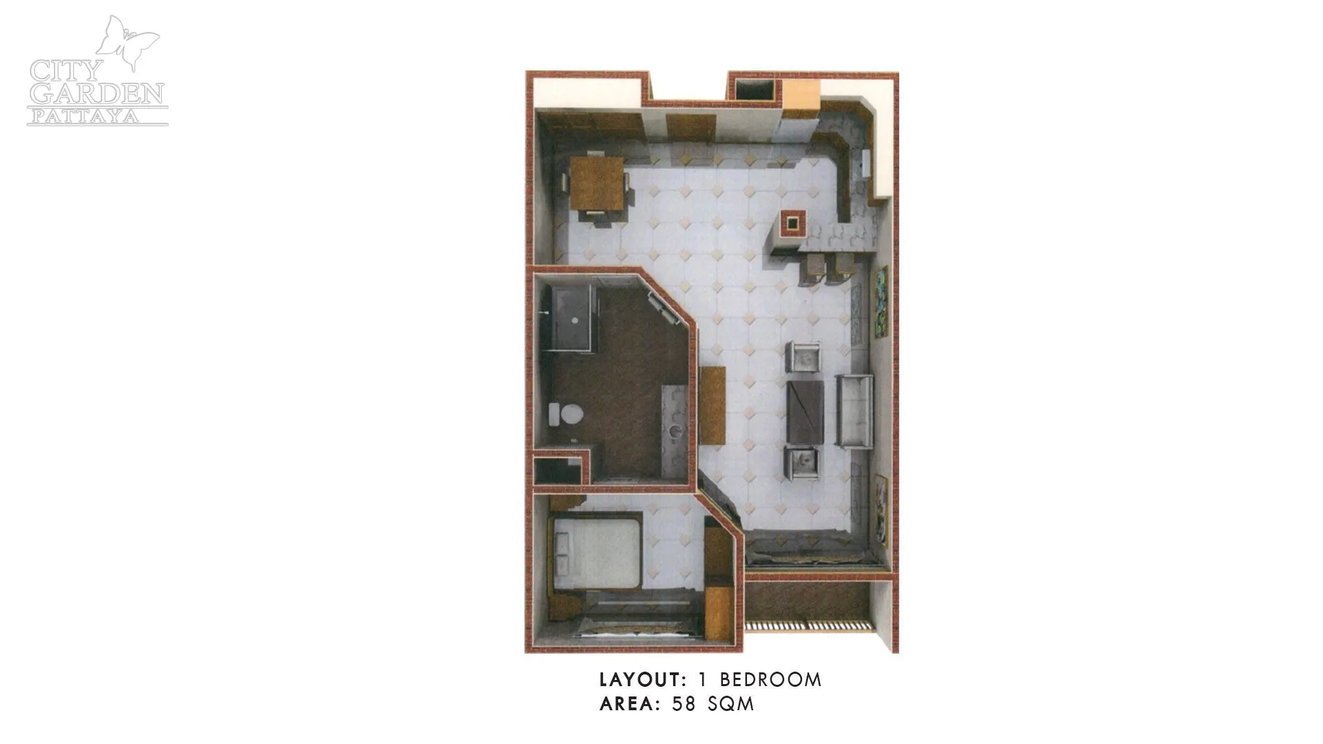 One Bedroom (58 m²)