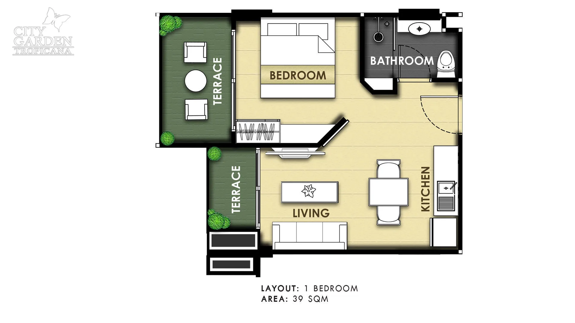 1Bedroom (37 m²)