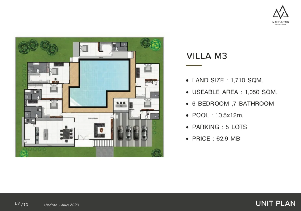 Six bedroom (1600 m²)