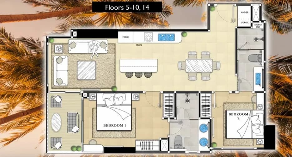 Two Bedroom (75 m²)
