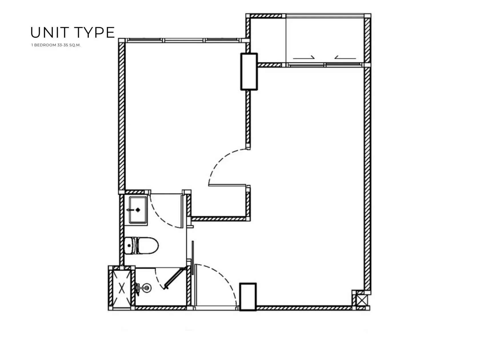 1Bedroom (34 m²)